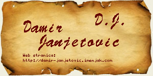 Damir Janjetović vizit kartica